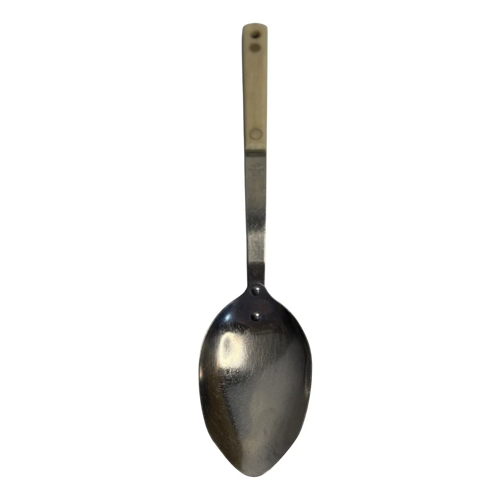 VTG Ace Serving Spoon Silver Cream Stainless Steel USA Kitchen Utensil Tool 12in